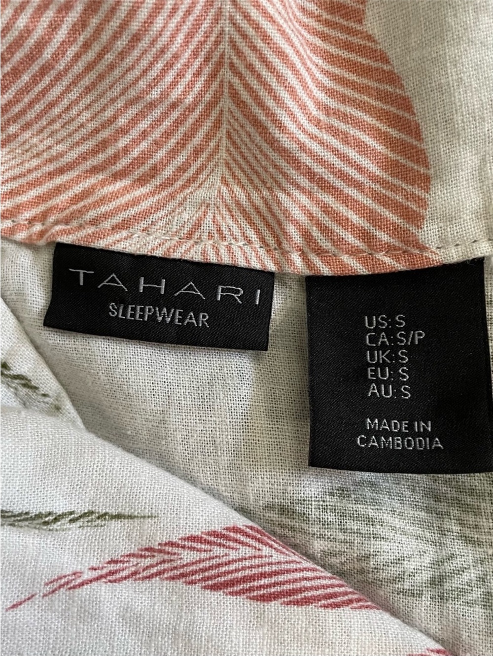Tahari 2 pieces Linen Blend Lounge Sleepwear Set New w Tags Size S - Picture 6 of 15